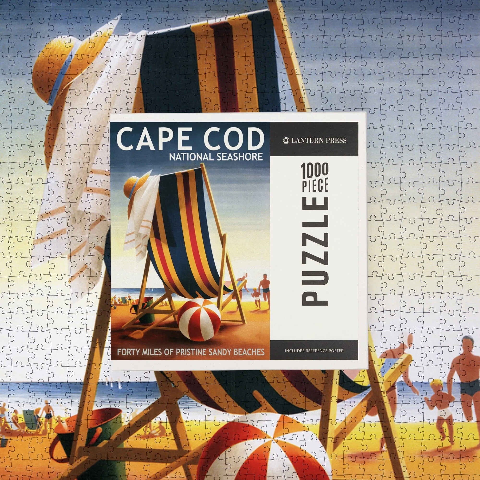 Cape Cod National Seashore, Beach Chair and Ball, Jigsaw Puzzle