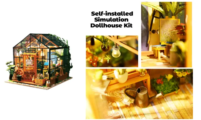DIY Dollhouse Wooden Room Assemble Kit
