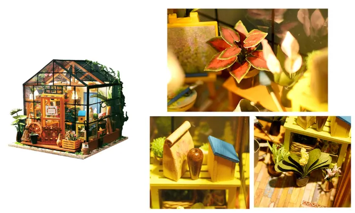 DIY Dollhouse Wooden Room Assemble Kit