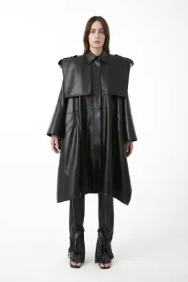 Eco Leather Oversized Cape