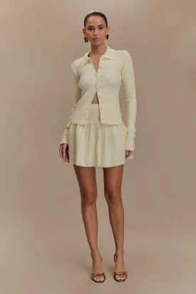 Erin Long Sleeve Button Cardigan - Ivory Marle
