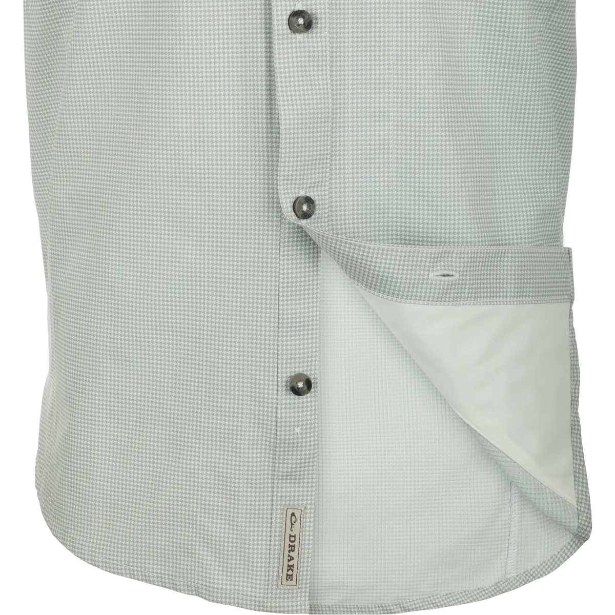 Frat Houndstooth Check Button-Down Short Sleeve Shirt