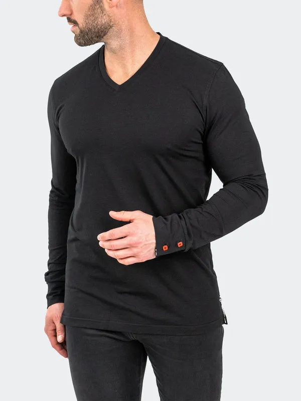 Maceoo V-Neck EdisonSolidTattoo | Black