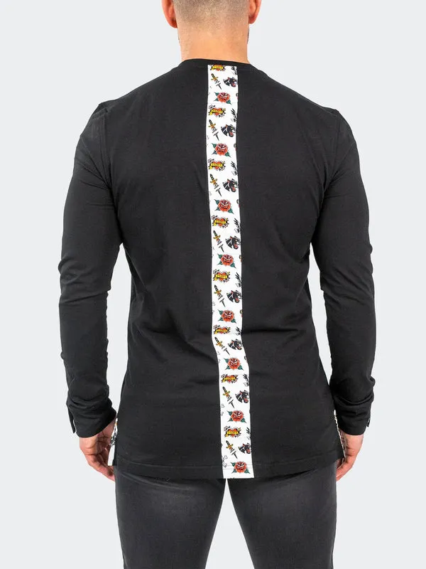 Maceoo V-Neck EdisonSolidTattoo | Black