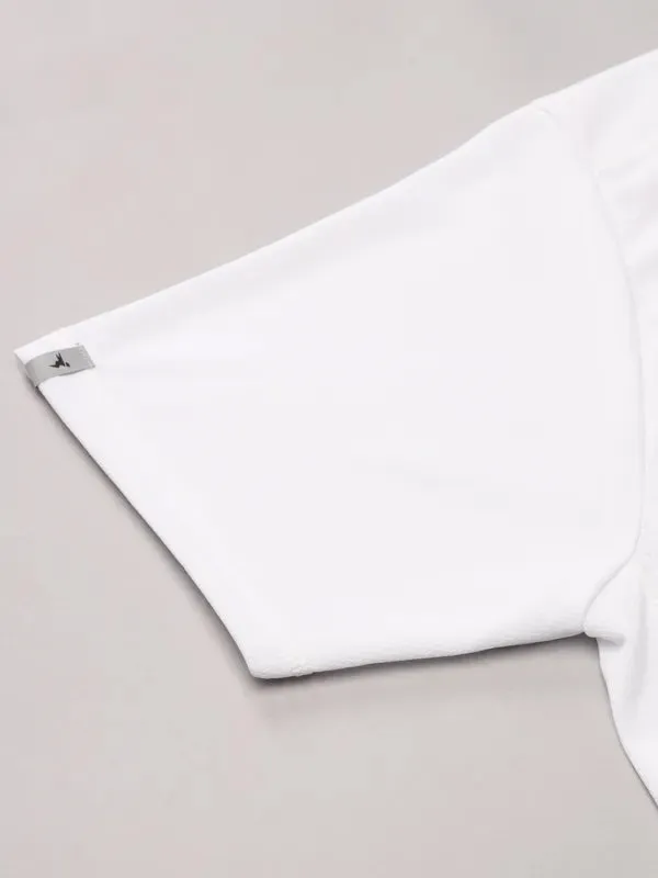 Men Solid Slim Fit Crew Neck T-shirt with TECHNO COOL 