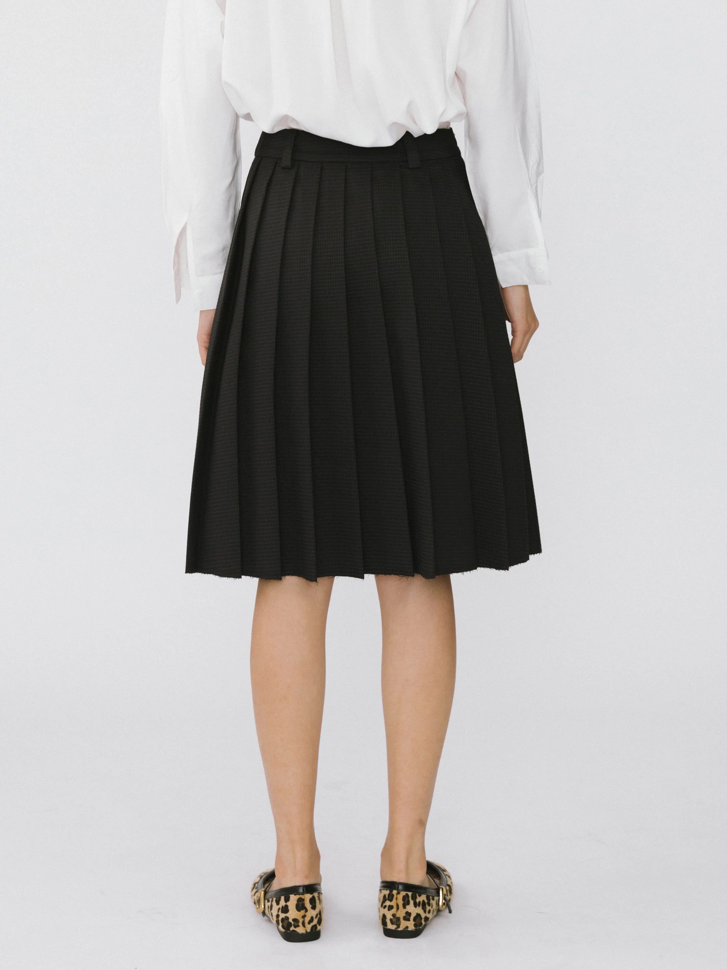 Plaid Pleated Skirt