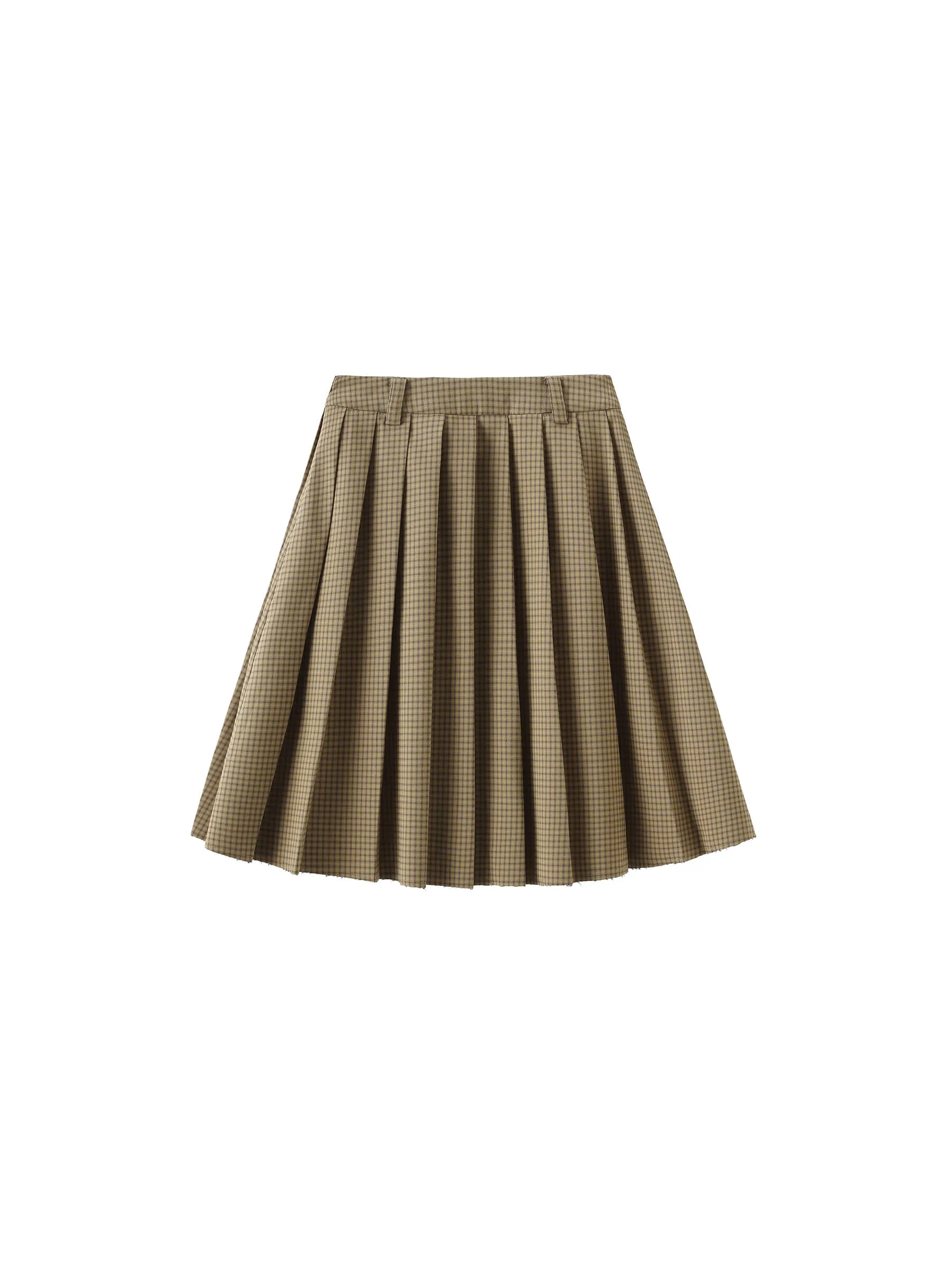 Plaid Pleated Skirt