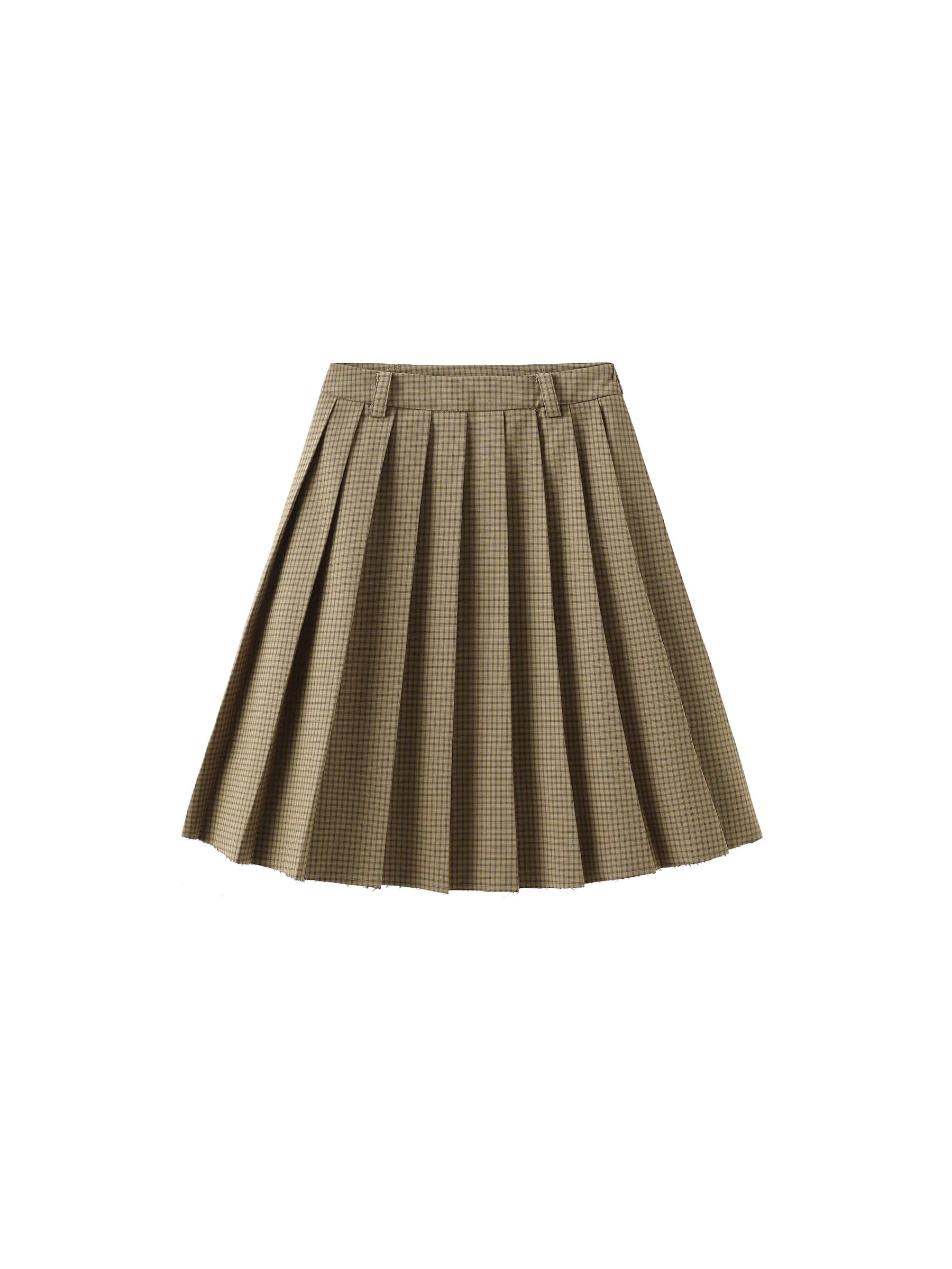 Plaid Pleated Skirt
