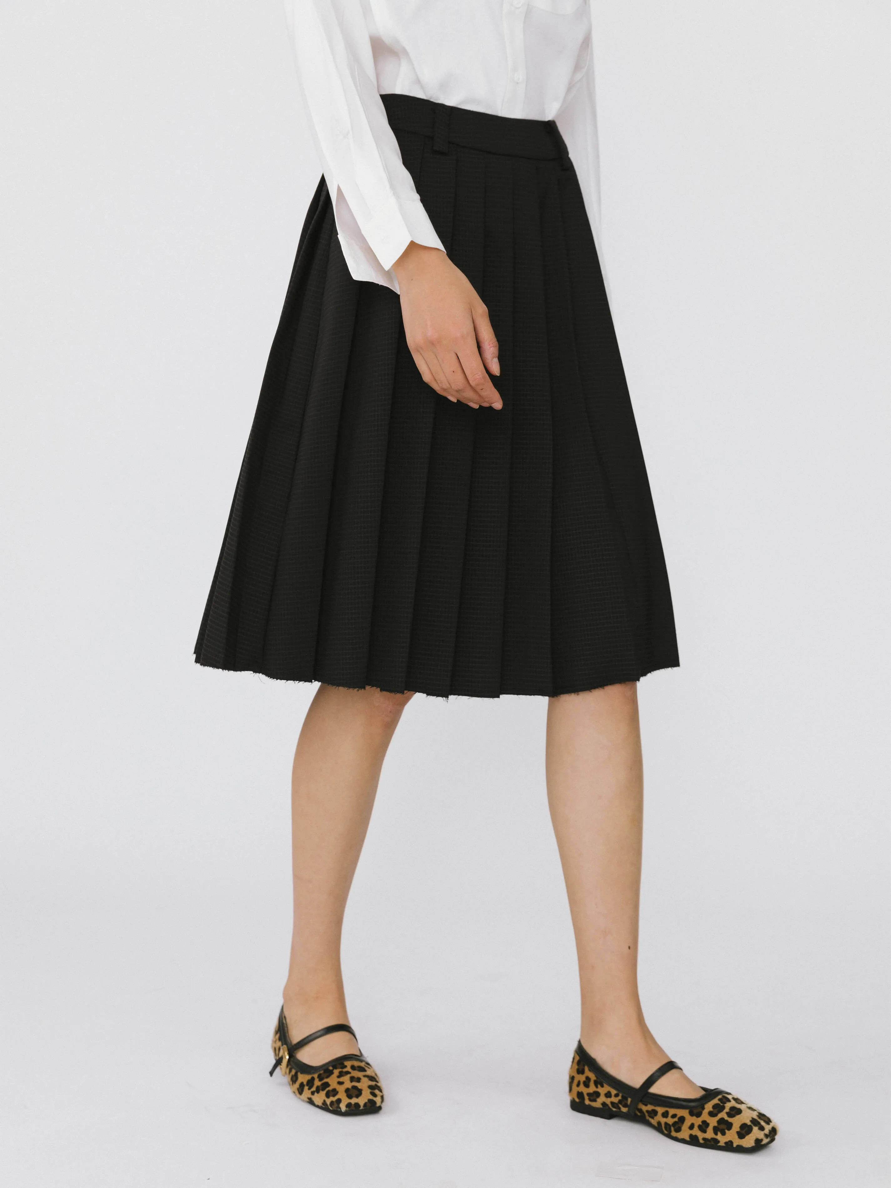 Plaid Pleated Skirt