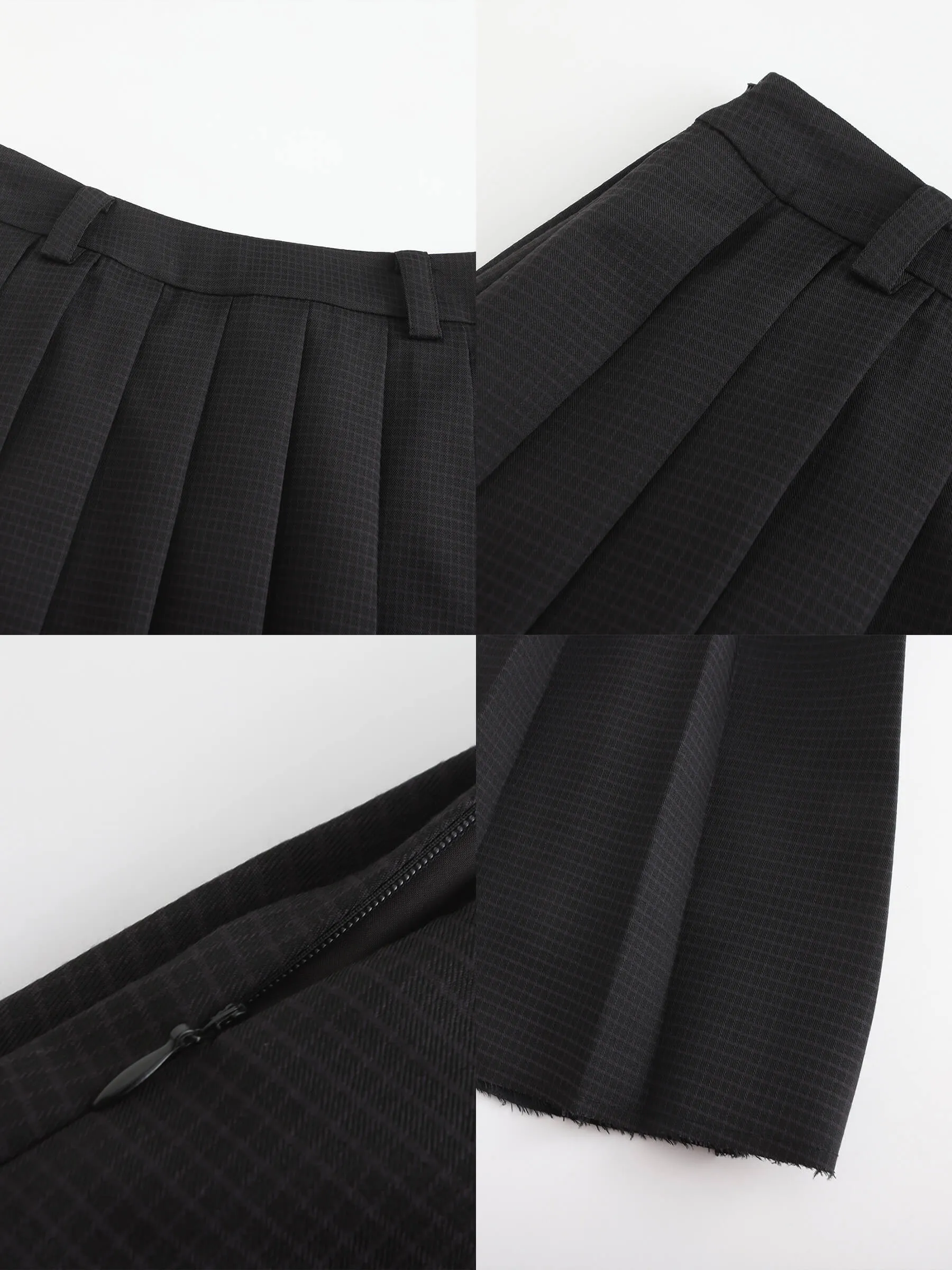 Plaid Pleated Skirt