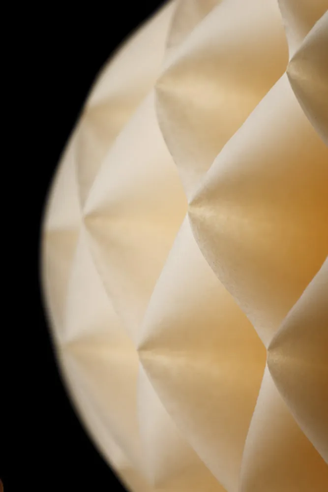 Set Of 2 Ivory Honeycomb Ball Decorations