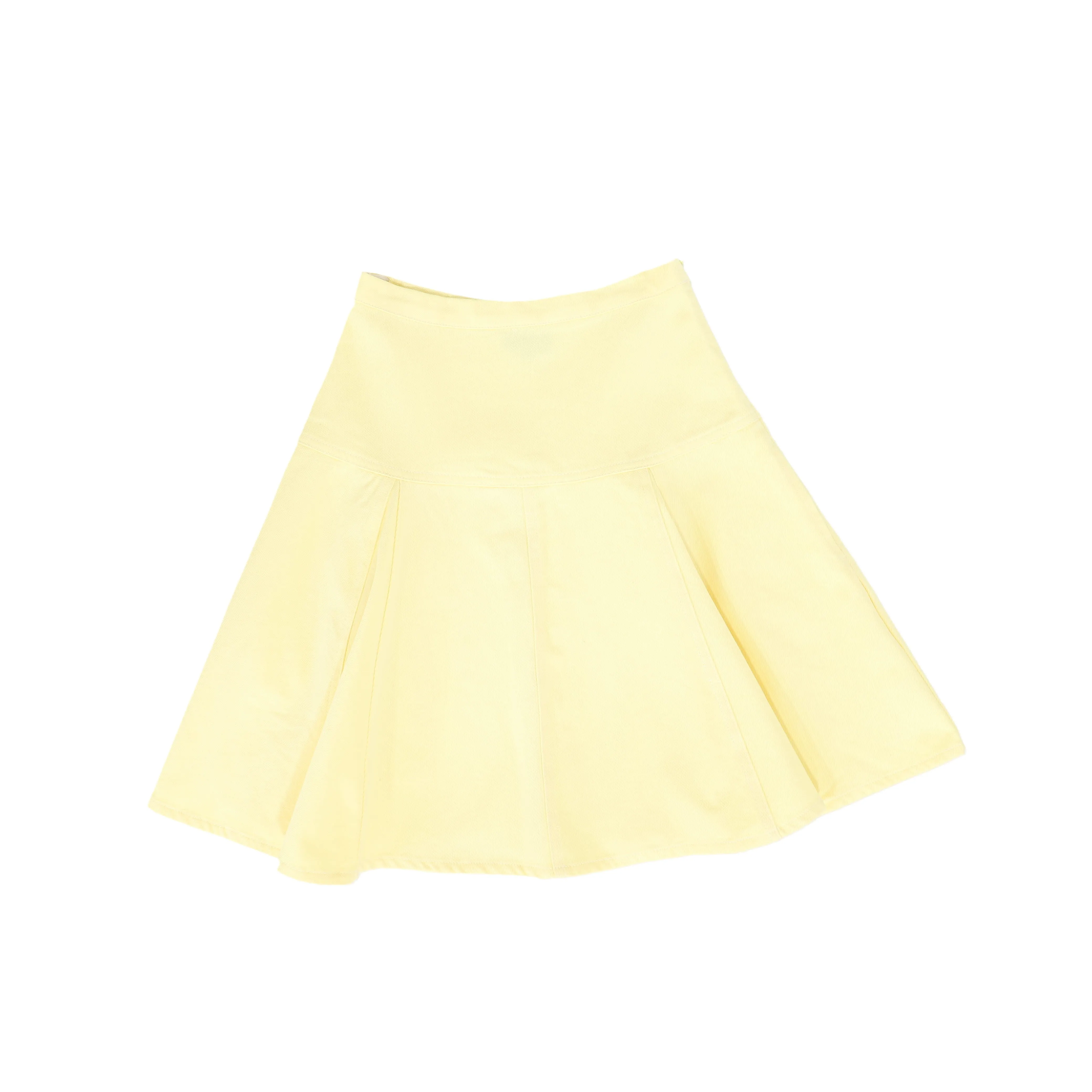 skirt box pleated stitch - yellow