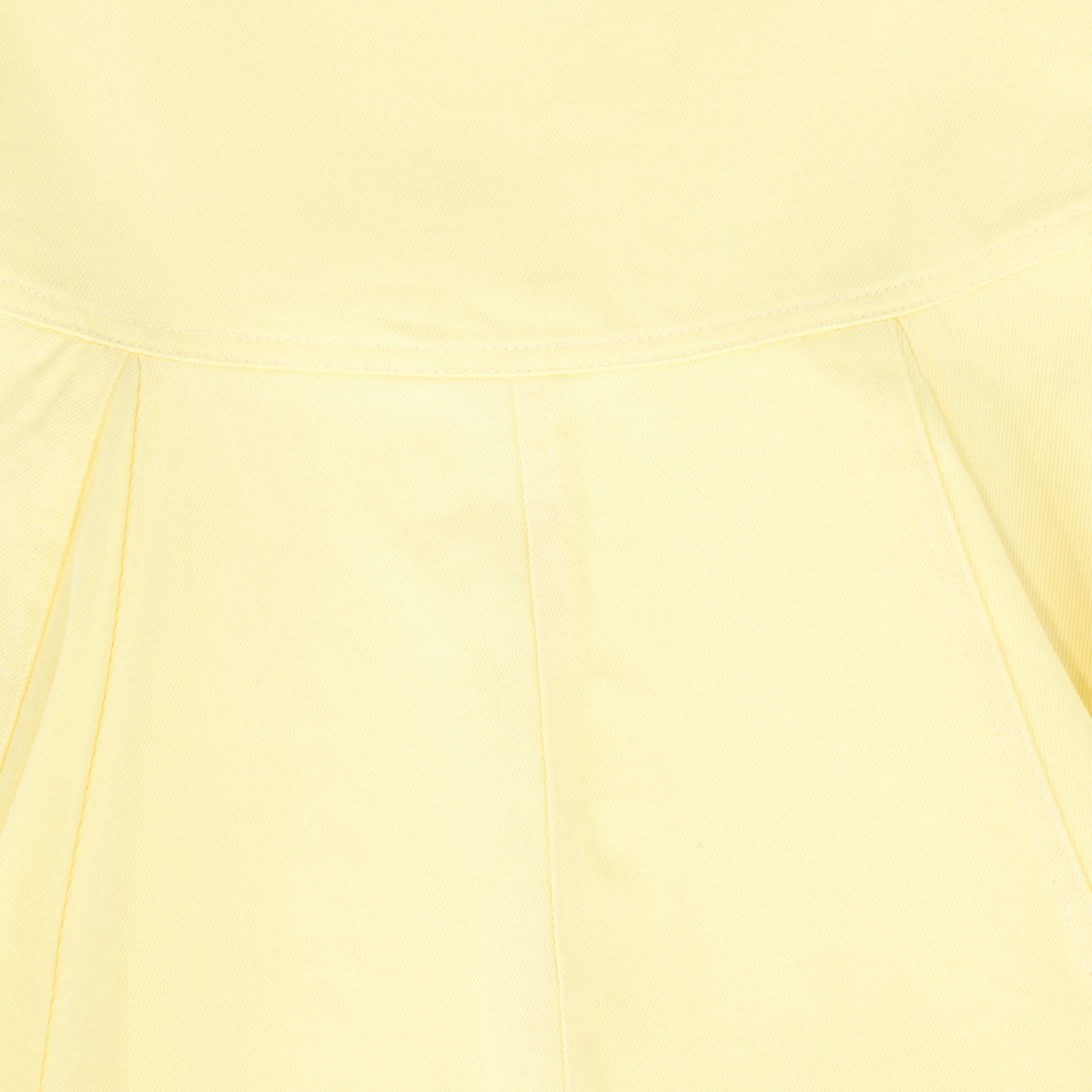 skirt box pleated stitch - yellow