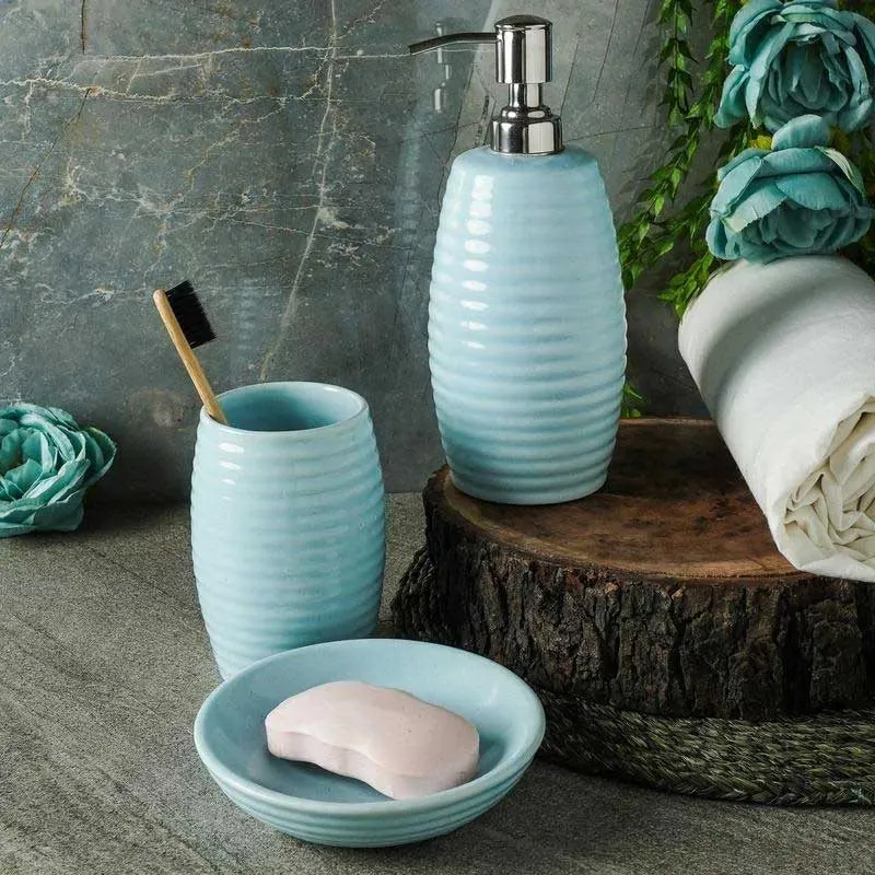 Sophisticated Ceramic Shapphire Bath Accessory