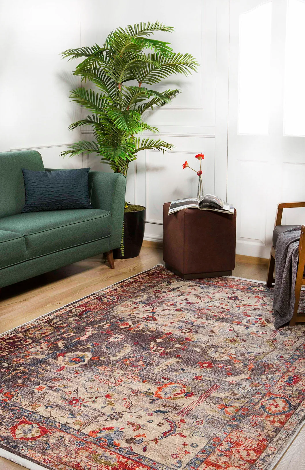 Sophisticated Scrolls - Washable Rug - JR900