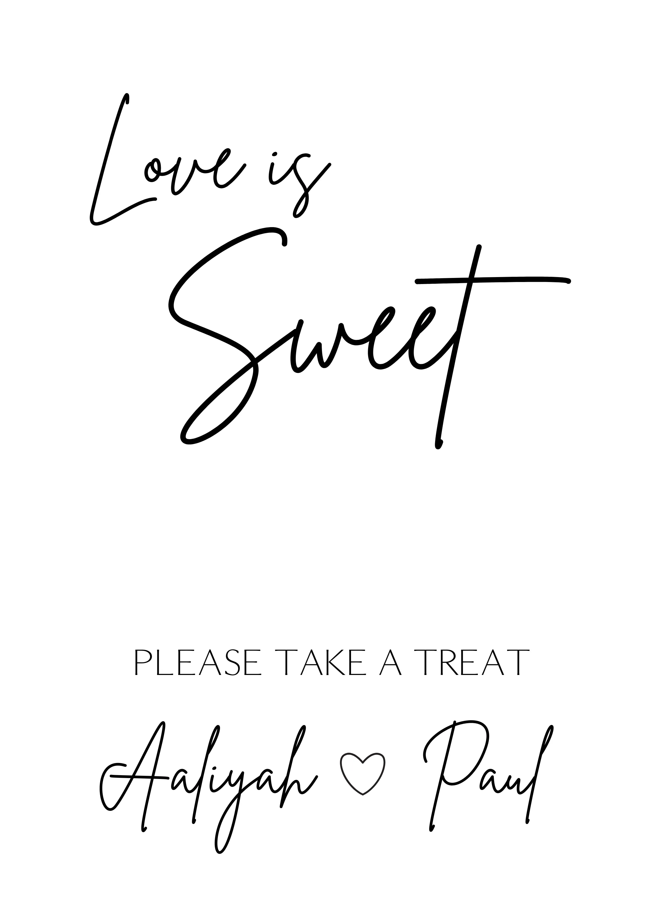 Sophisticated Sweet Table Sign