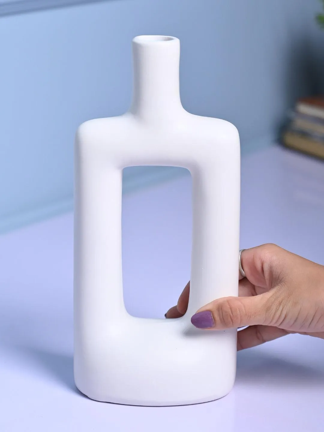 Sophisticated White Ceramic Vase