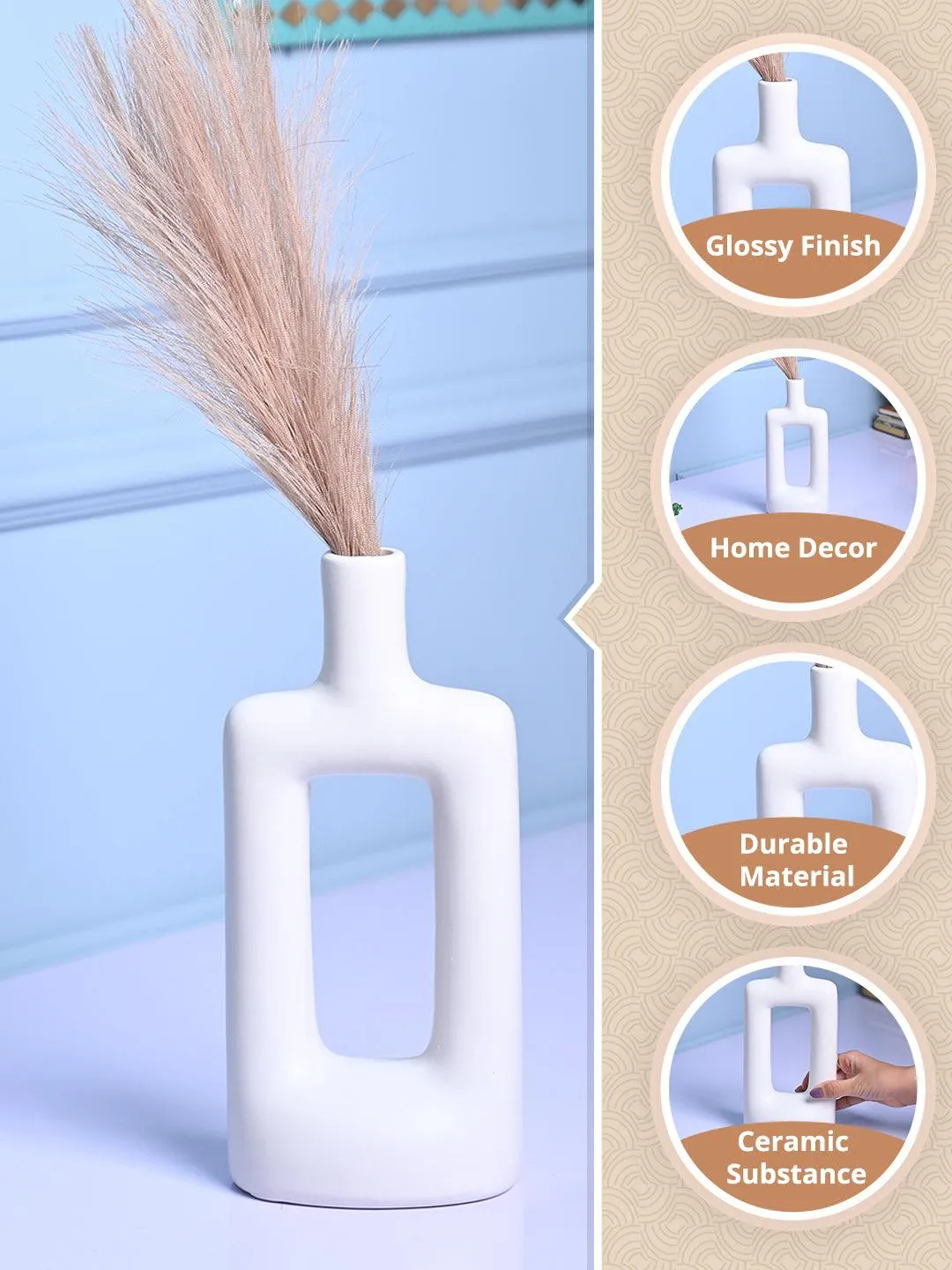 Sophisticated White Ceramic Vase