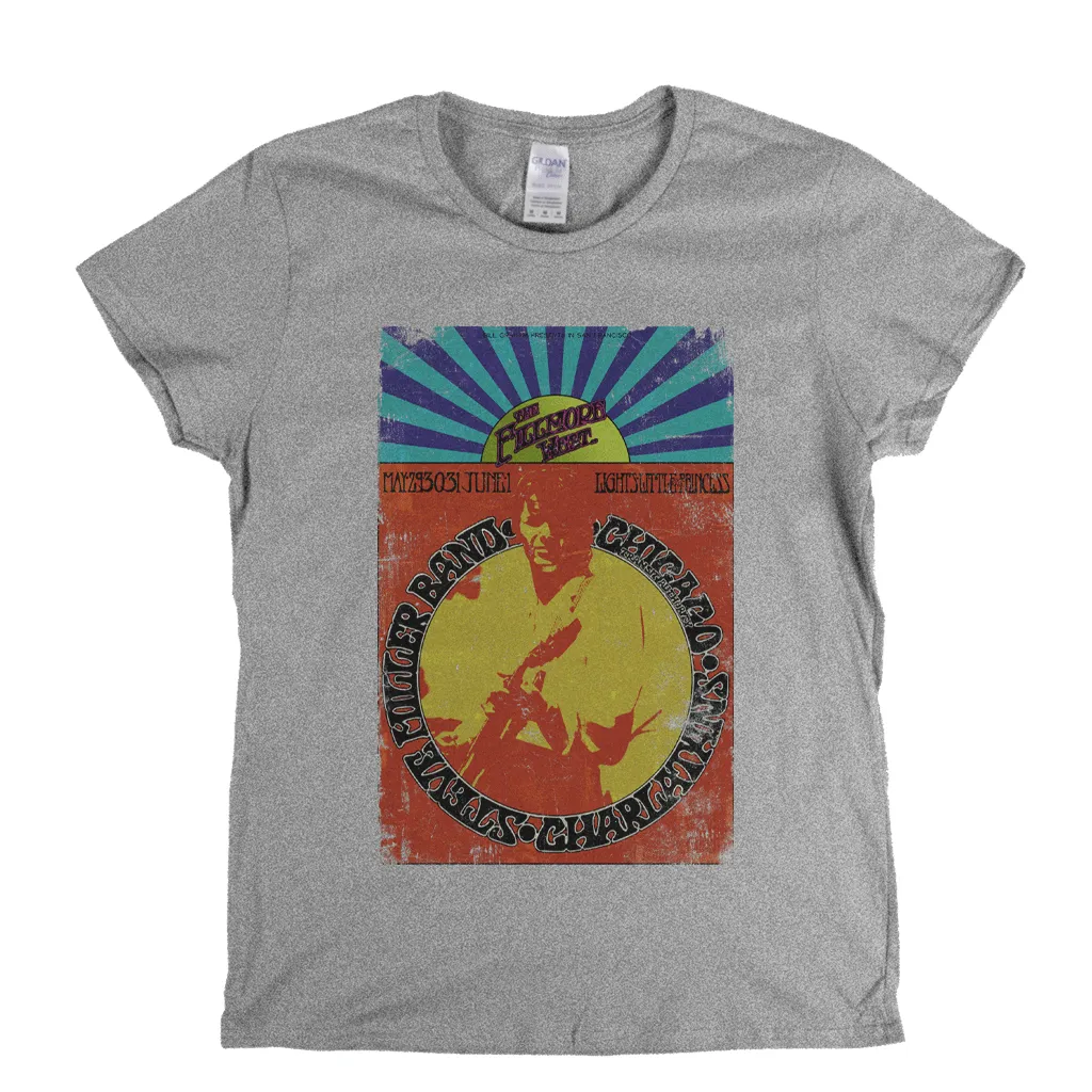 Steve Miller Band Fillmore West Poster Womens T-Shirt