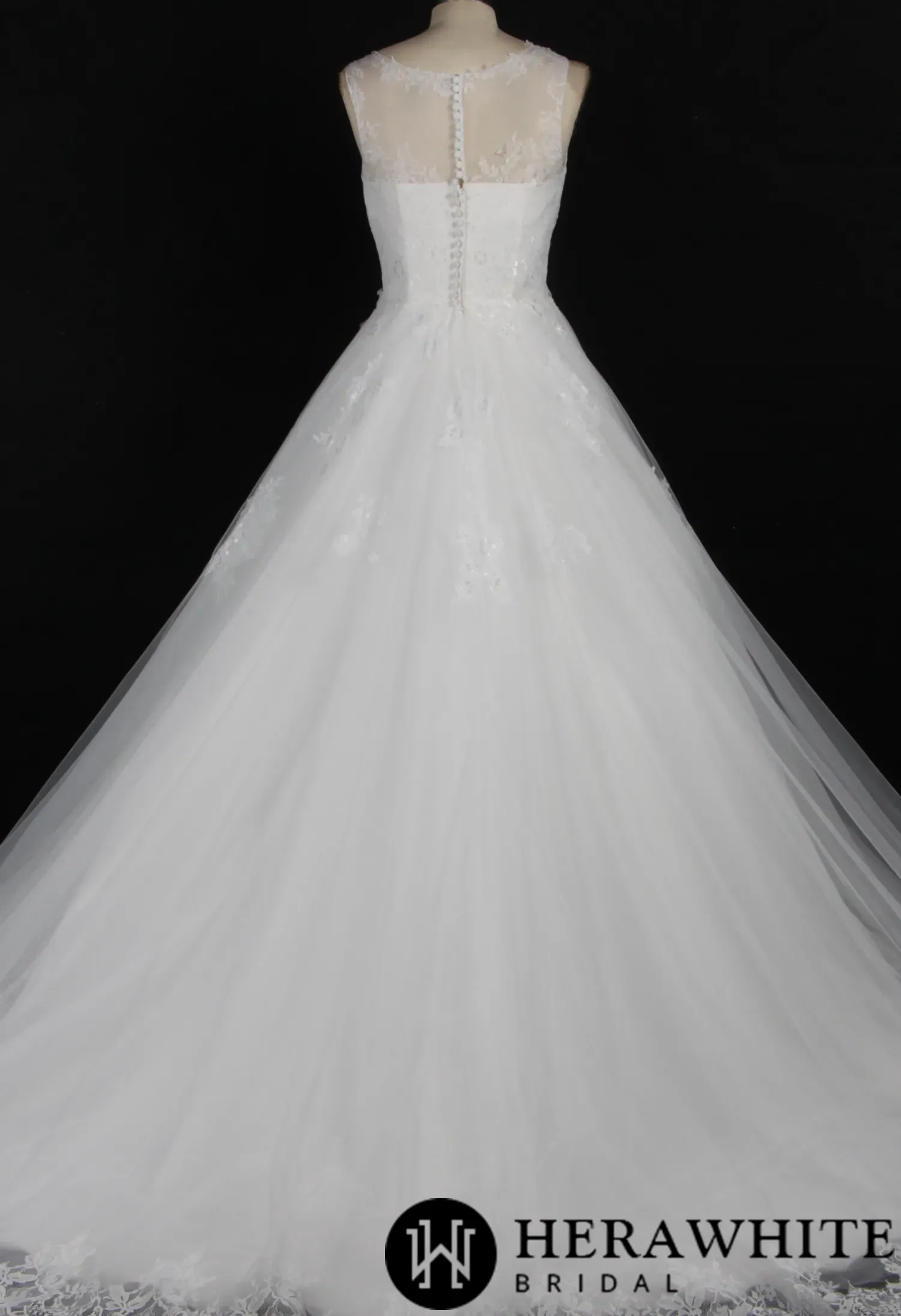 Strapless Lace Appliqués Beach Wedding Dress