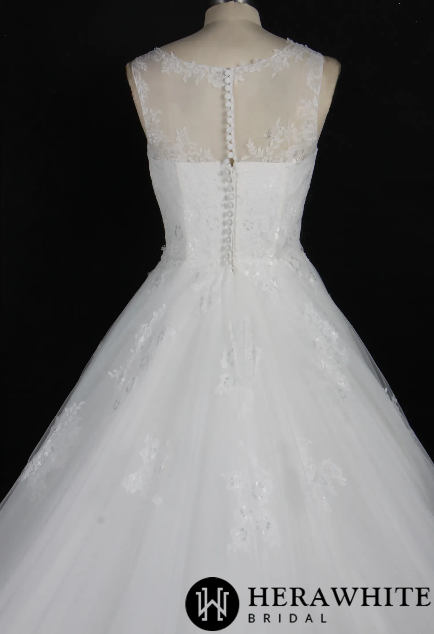 Strapless Lace Appliqués Beach Wedding Dress
