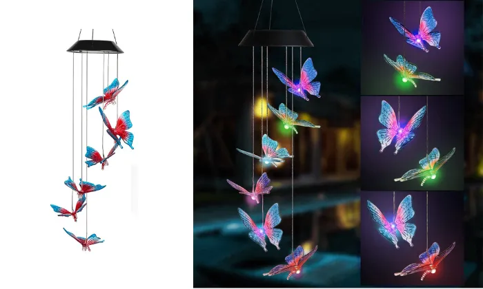 Sun Power Energy Powered Wind Chime Lamp