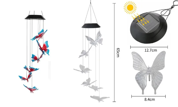 Sun Power Energy Powered Wind Chime Lamp