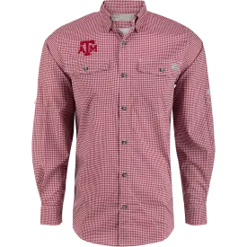 Texas A&M Frat Gingham Long Sleeve Shirt
