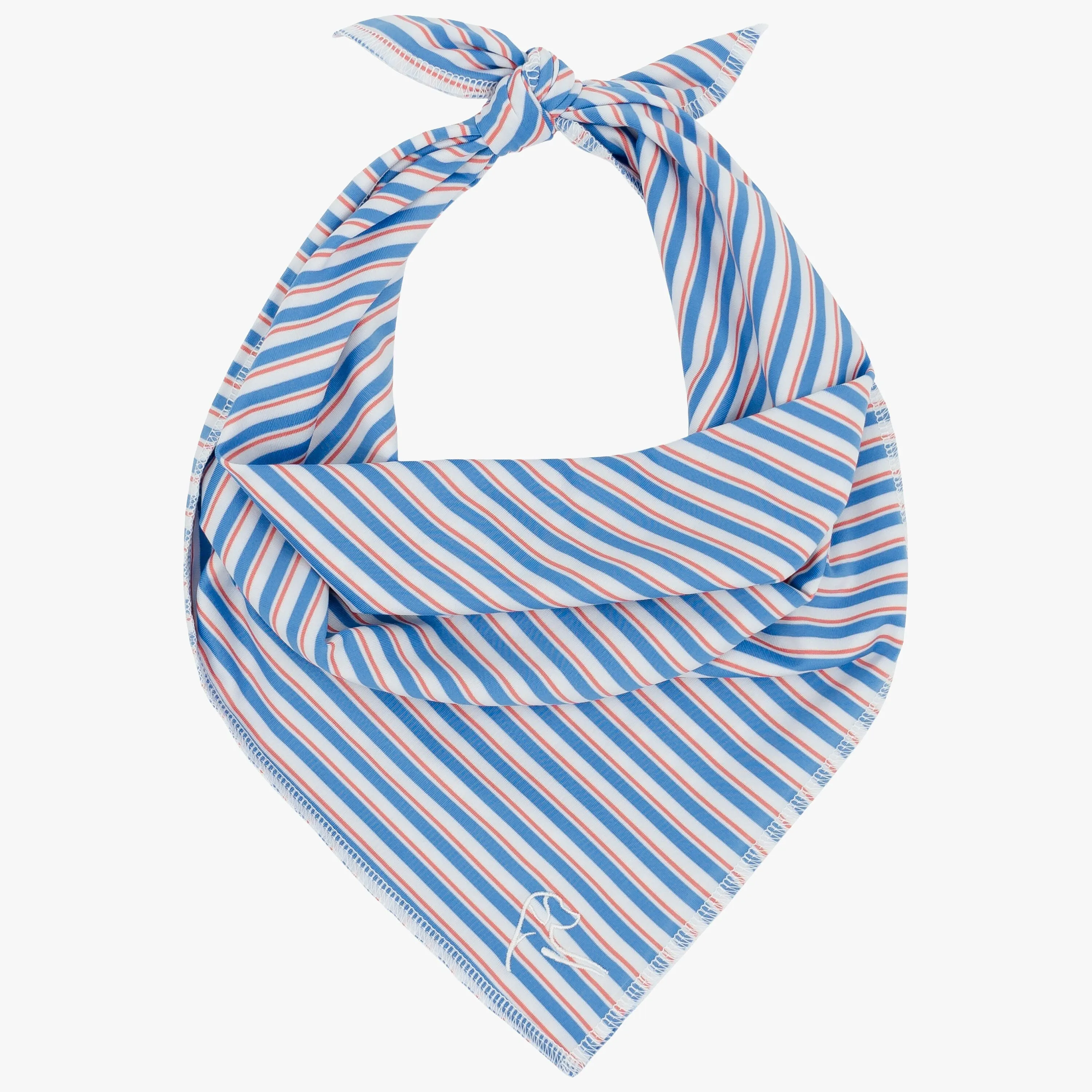 The Cape Stripe | Performance Bandana | The Cape Stripe - Caicos Blue/Washed Red/White