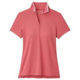 Womens Betty Drop V Polo Cape Red/ White - AW24