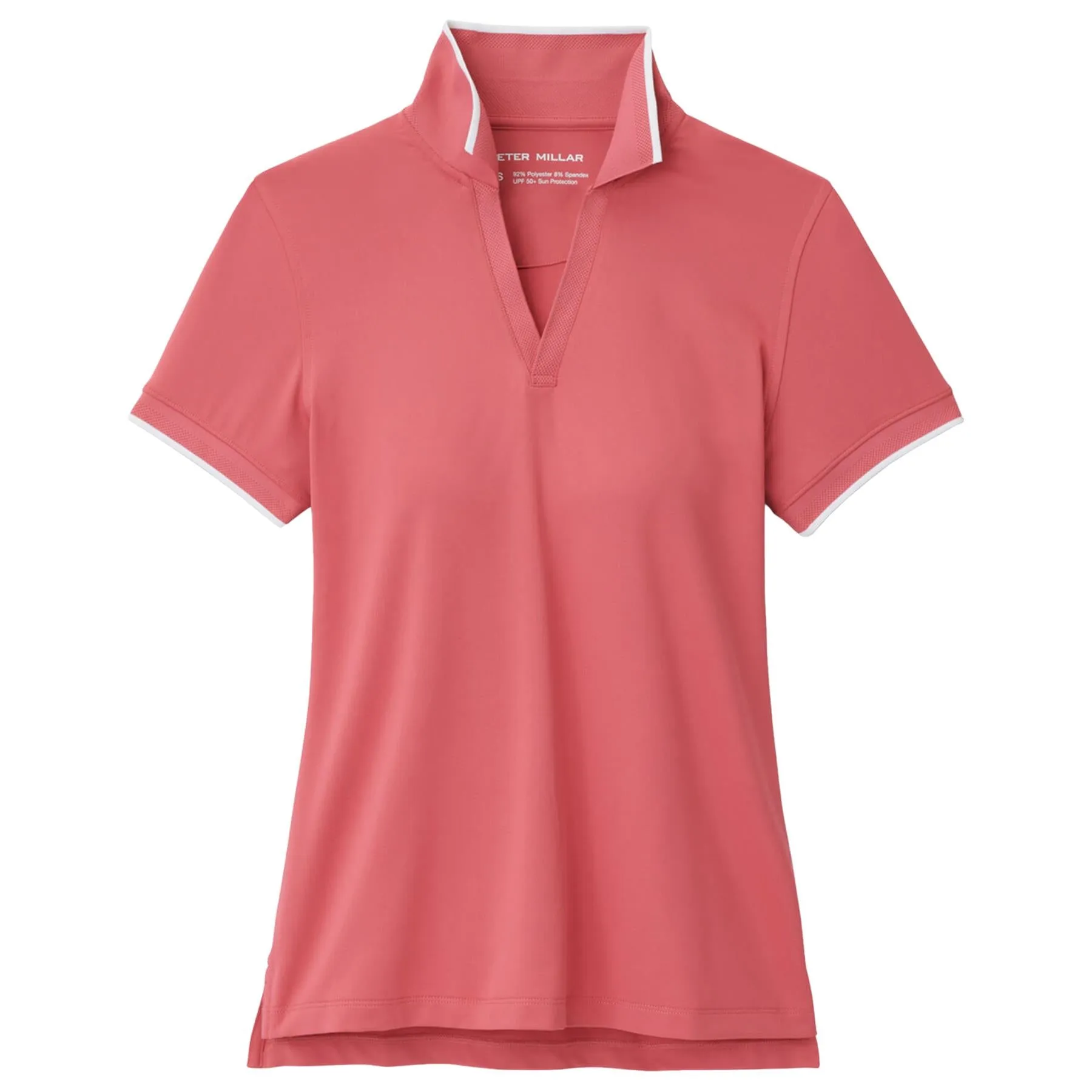 Womens Betty Drop V Polo Cape Red/ White - AW24